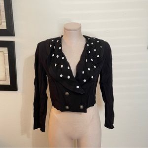 Vintage 1980s Crop Polka Dot Jacket